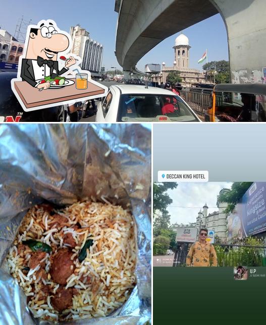 The picture of food and exterior at vibhav hotel