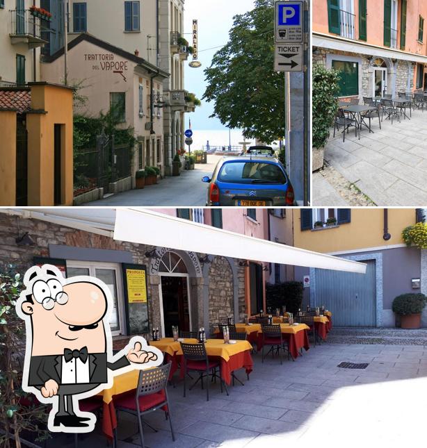 Gli interni di Trattoria del Vapore