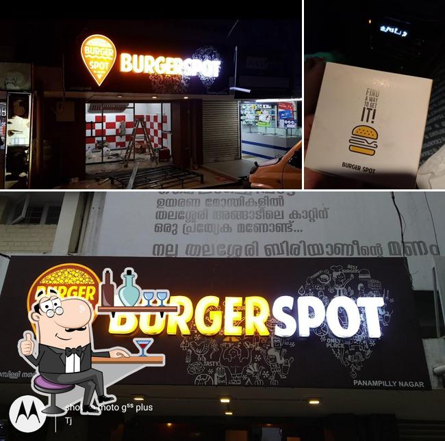The interior of Burger Spot