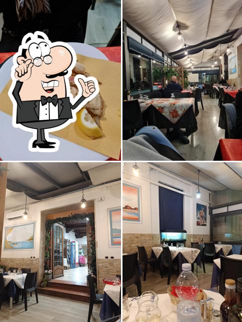 Gli interni di Osteria del Porto