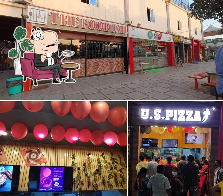 The interior of Planet Pizza