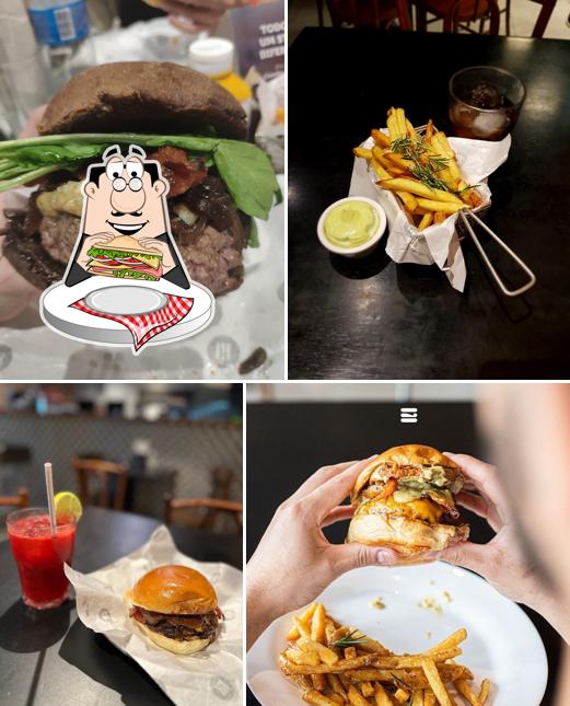 Clube sanduíches em Saint Joe Burgerhouse