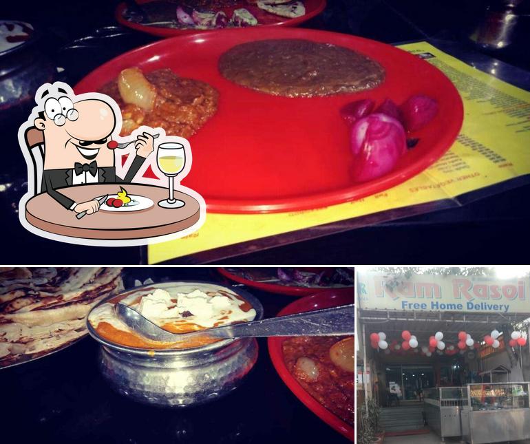 Check out the photo showing food and exterior at Ram Rasoi