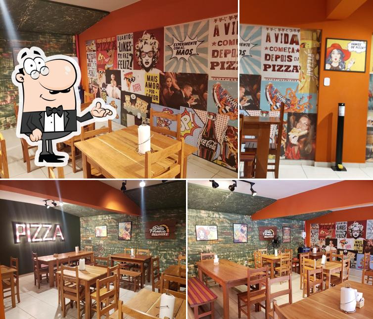 O interior do Bella Forneria Pizzeria