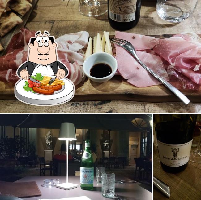 La cibo e alcol del ristorante