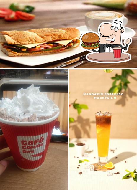 Hamburger at Café Coffee Day