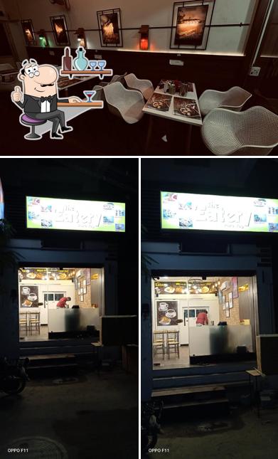 Take a seat at one of the tables at Jagdusha The Eatery