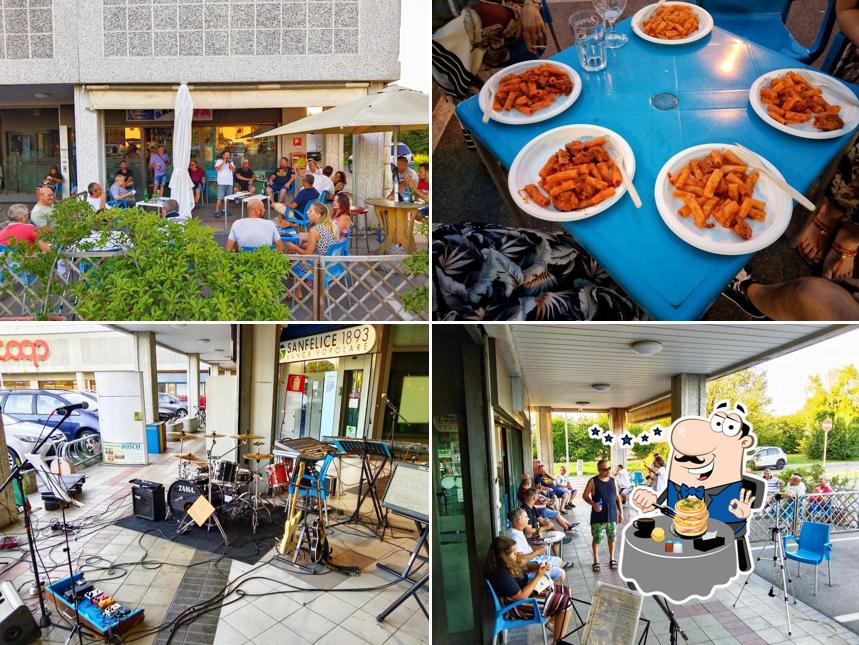 La cibo e esterno del ristorante