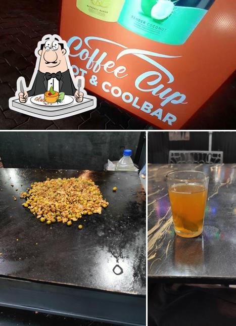 Take a look at the image displaying food and interior at Coffee cup cafe