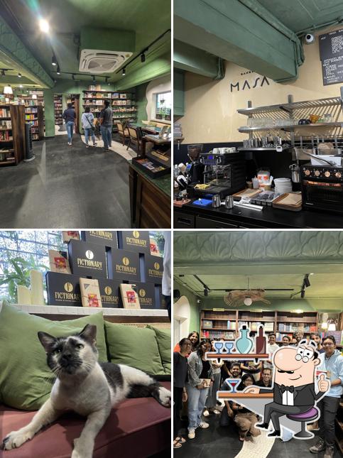 The interior of Fictionary Bookstore & Cafe