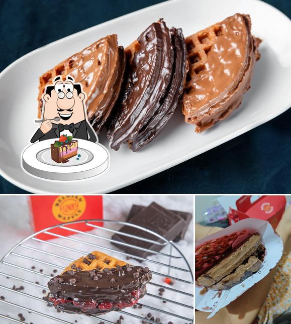 Chocolate cake at Funky Belgian Waffle