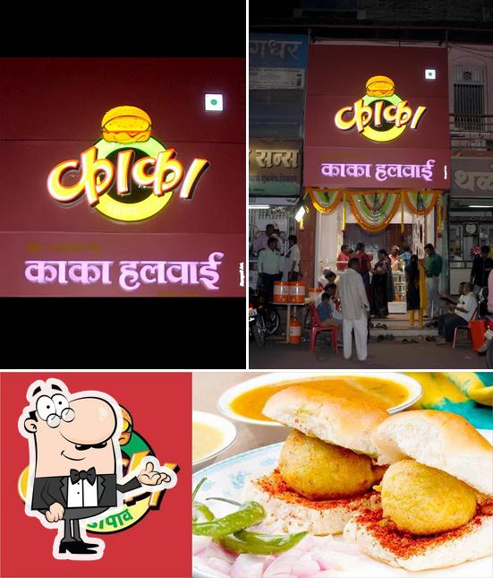 The photo of interior and burger at Kaka Vada Pav