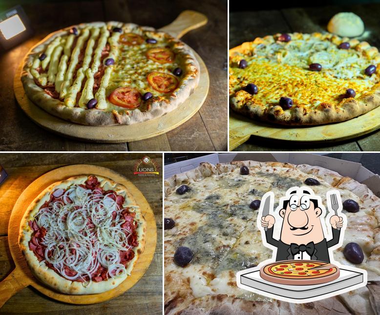 No Lions Pizzas, você pode provar pizza