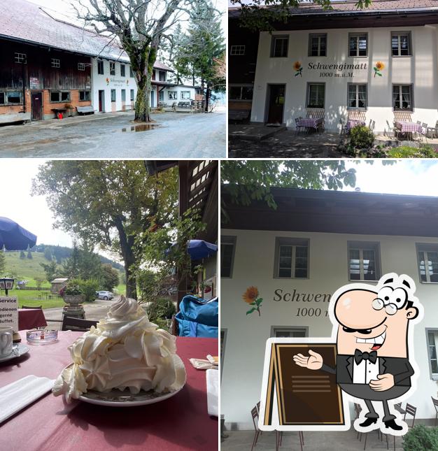 Puoi goderti l'aria fresca da seduto all'esterno di Schwengimatt