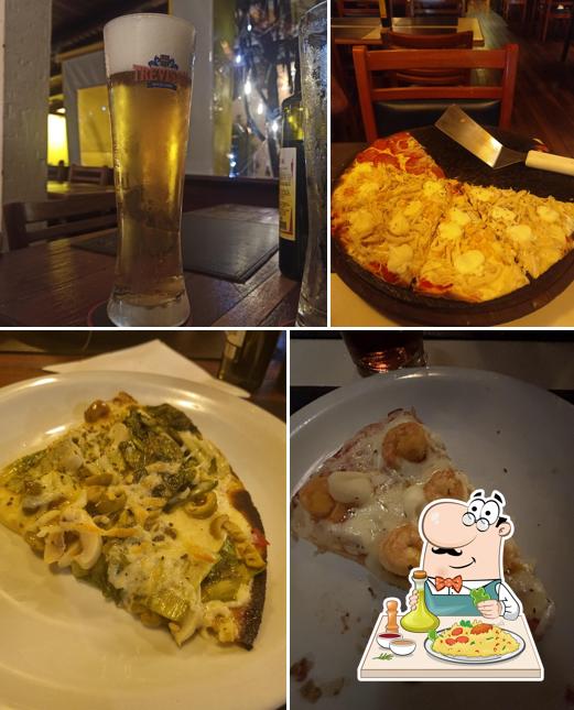 Comida em Deck Pizzaria