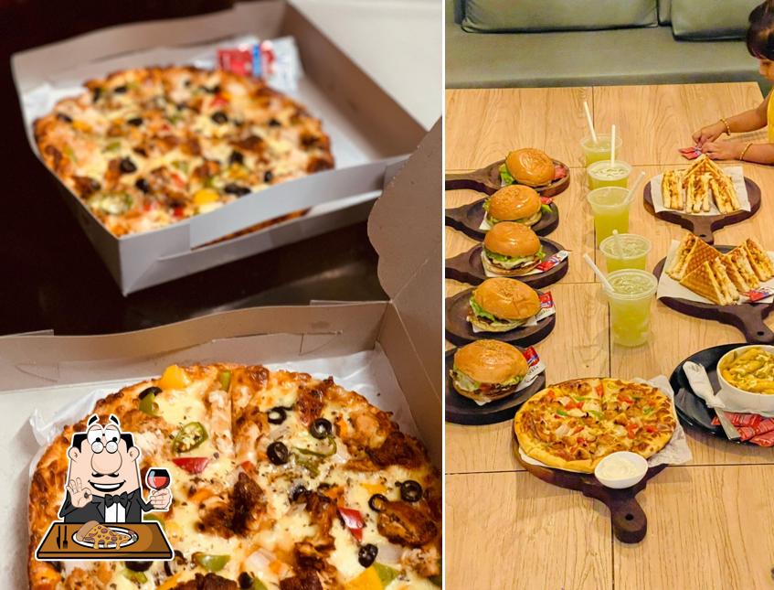 Pick pizza at Cub Cafe