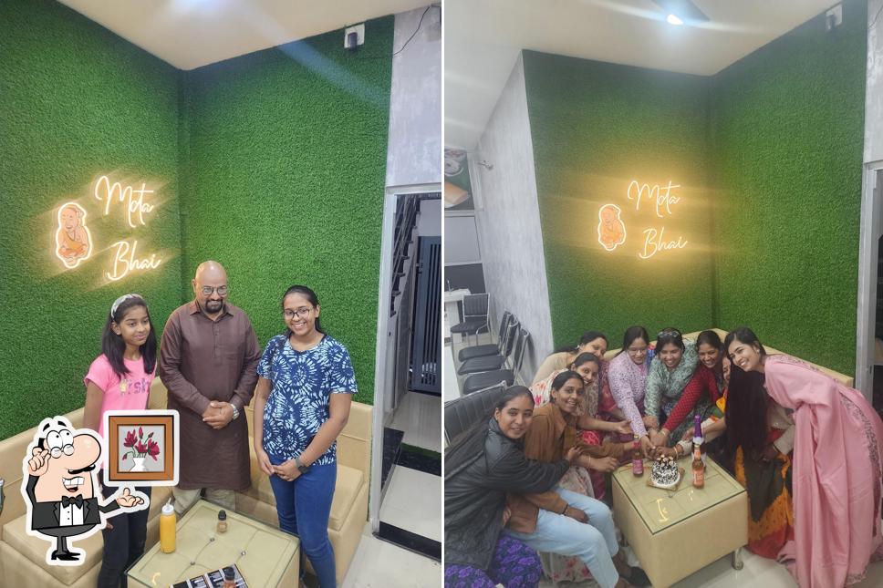 The interior of Mota bhai pure veg restaurant