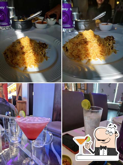 The restaurant's drink and food