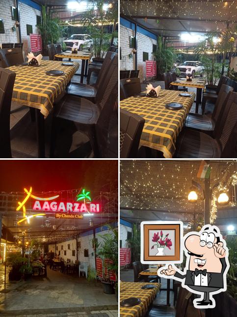 The interior of Aagarzari restaurant