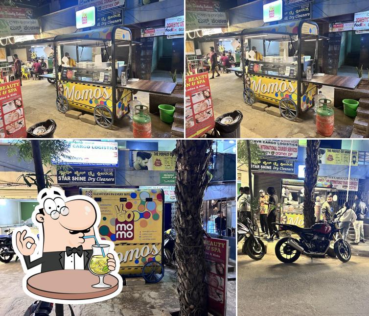 Among various things one can find drink and exterior at YO MOMO 1