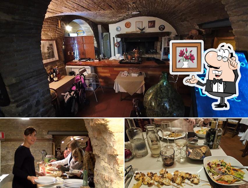 Gli interni di Osteria degli ulivi