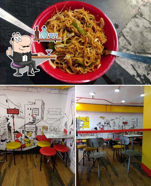 Among different things one can find interior and food at F.Y.I