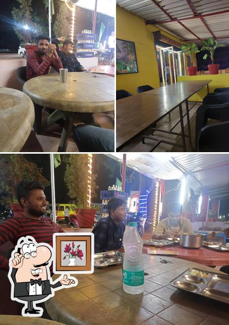 The interior of Rangoli Dhaba
