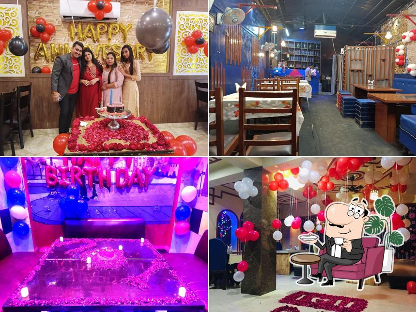 Take a seat at one of the tables at Blue Salt Restaurant