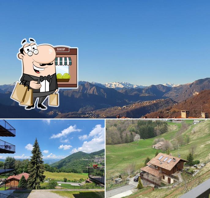 Puoi goderti l'aria fresca da seduto all'esterno di Hotel Belvedere