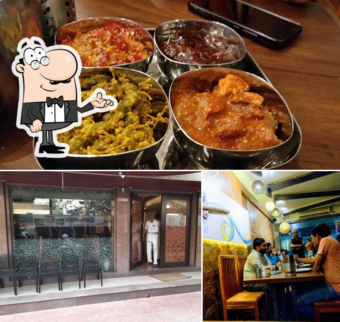 Among different things one can find interior and food at Harikrushna Restaurant