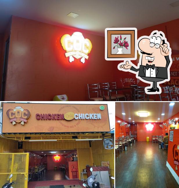 The photo of Chicken Only Chicken Restaurant’s interior and exterior