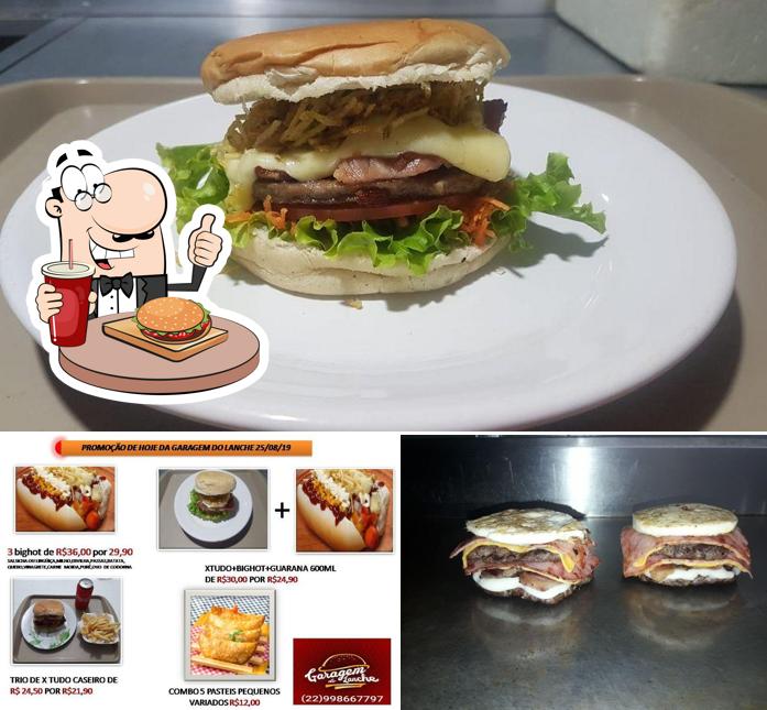 Experimente um hambúrguer no Garagem do Lanche