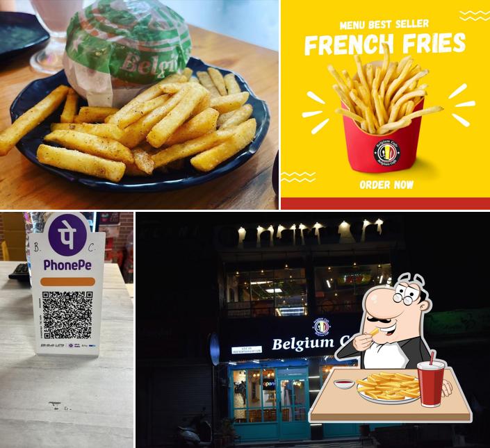 French fries at Belgium Cafe