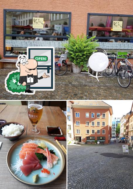 La esterno e birra del ristorante