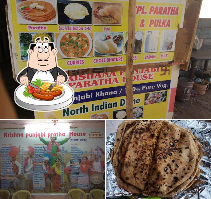 The picture of food and interior at Krishna Punjabi Paratha House