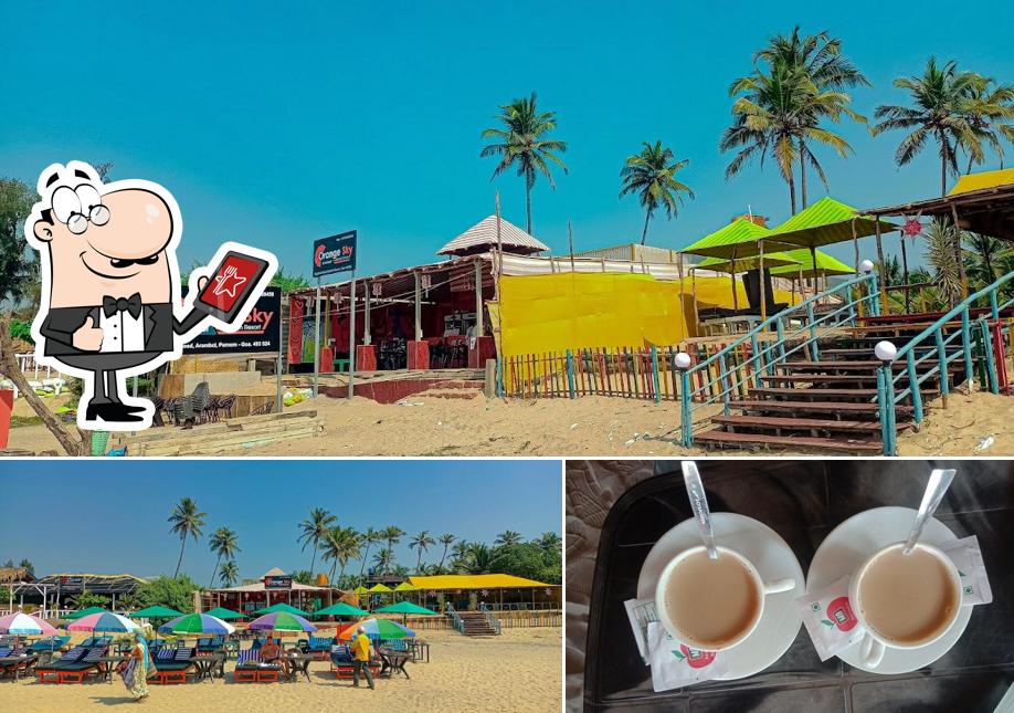 This is the picture depicting exterior and food at Orange Sky Beach Resort