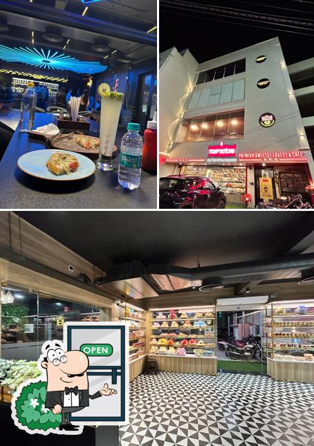 The restaurant's exterior and beverage