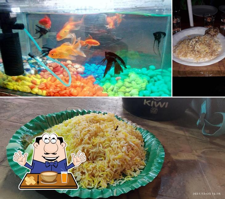 Food at Hyderabadi Biryani