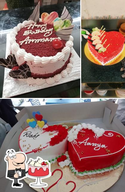 Red velvet cake at PR Bakers