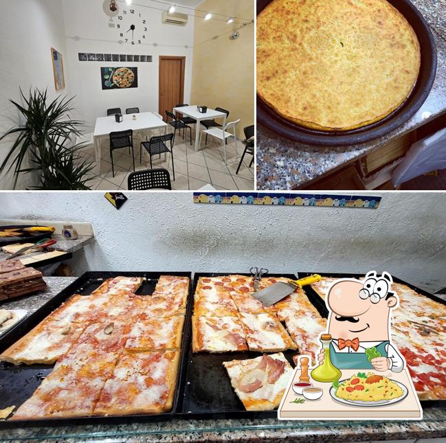 Dai un’occhiata alla immagine che presenta la cibo e interni di Pizza casa