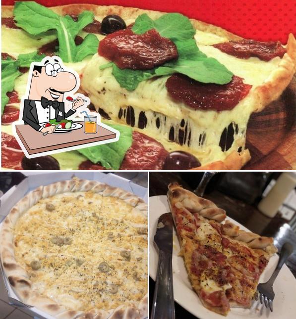 Platos en Kiosque da Pizza