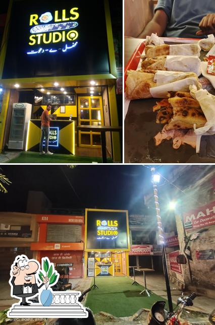 The restaurant's exterior and food