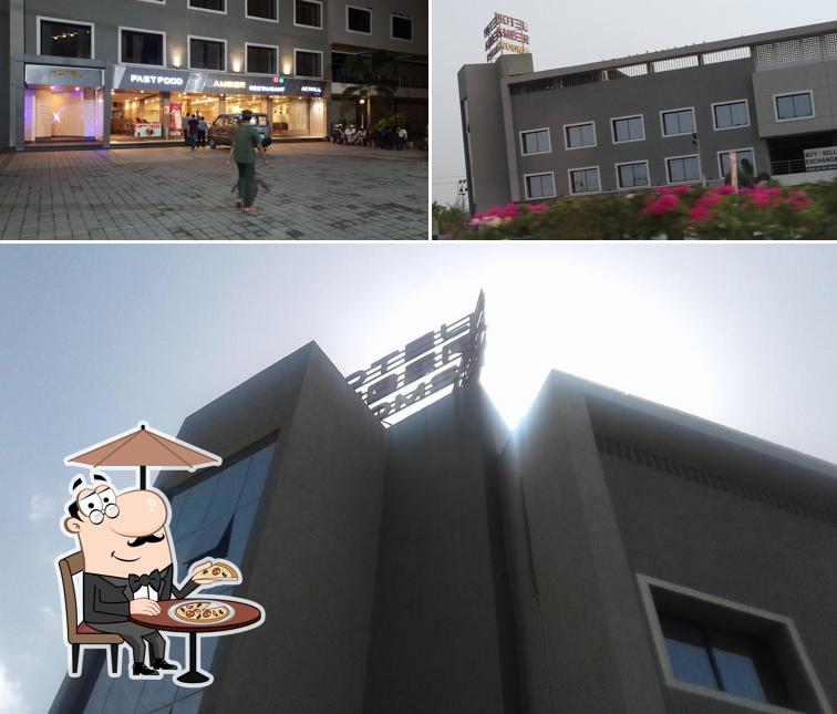The exterior is an important feature of Hotel Amber