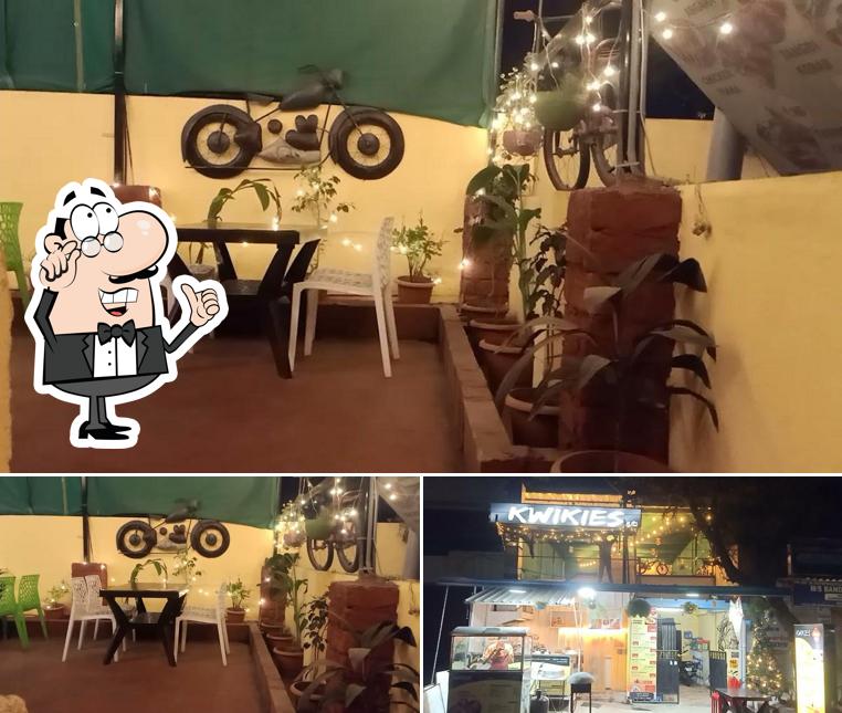 Take a seat at one of the tables at Kwikies