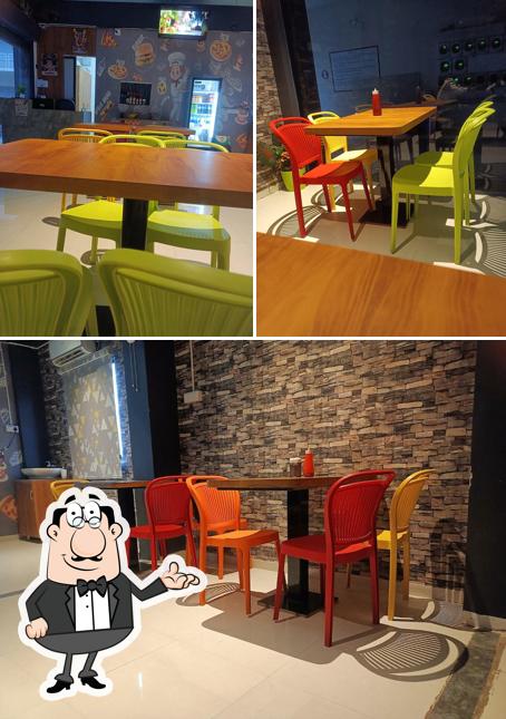 The interior of Dhakka Mukki Eatery - Mehsana