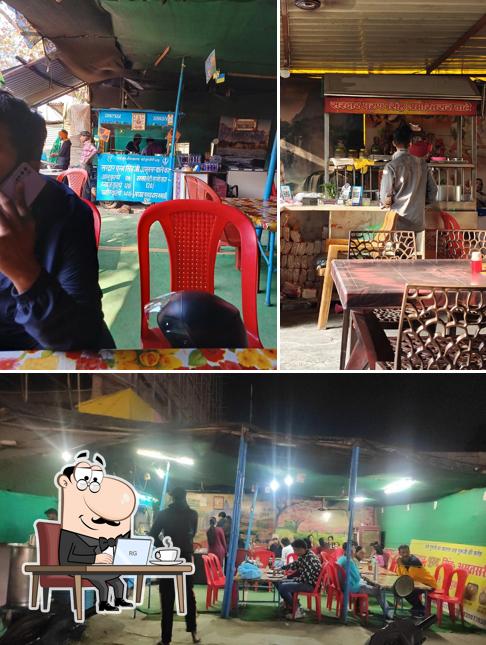 Take a seat at one of the tables at Amritsari Chole Kulche