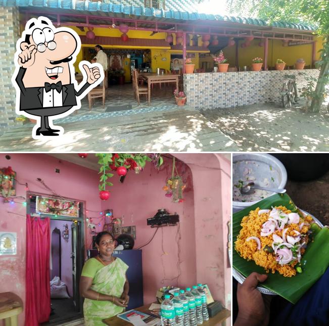 The interior of B. Latha Mess (Vegetarian food )