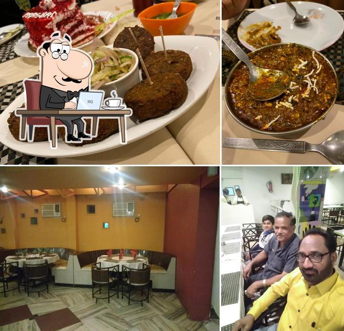 This is the image displaying interior and food at Relish Restaurant