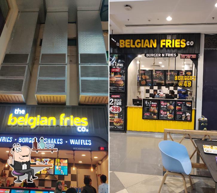 The interior of Belgian fries