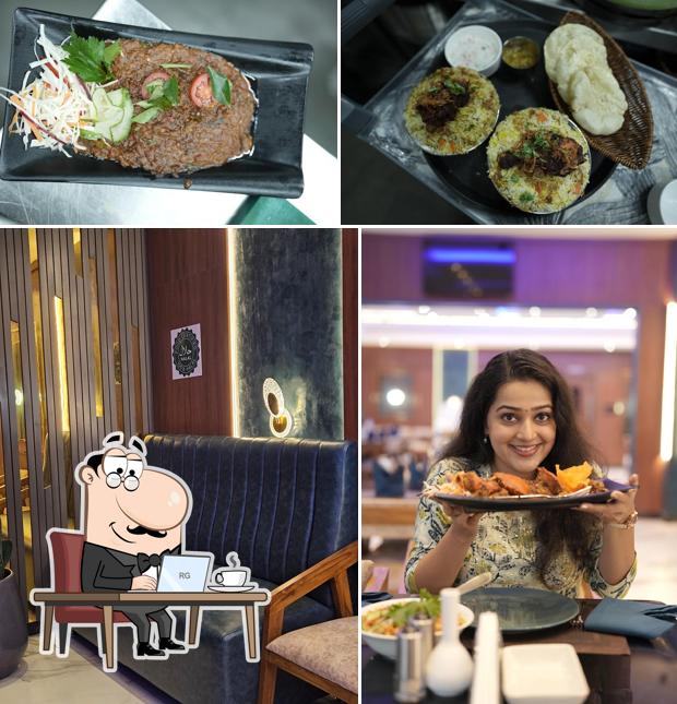 This is the photo depicting interior and food at New Monarch Family Restaurant
